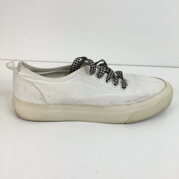 Everlane Tread White Canvas Lace Up Sneakers Size 7.5 - Picture 10 of 11